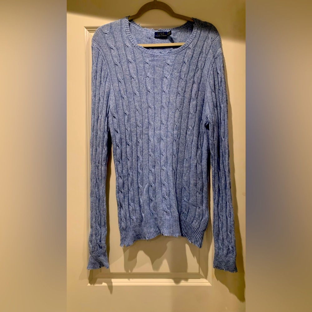 Cashmere Cable Knit Polo Ralph Lauren Sweater